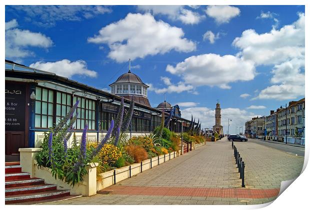 Central Bandstand and Clock Tower, Herne Bay Print by Darren Galpin