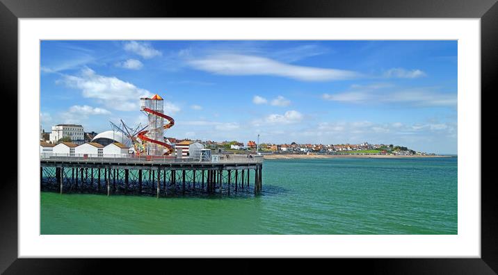 Herne Bay Pier Panorama Framed Mounted Print by Darren Galpin