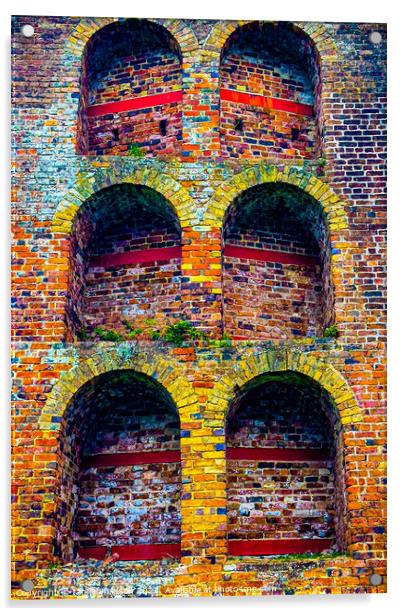 Coloured Arches on Moira Furnace Acrylic by Ian Donaldson