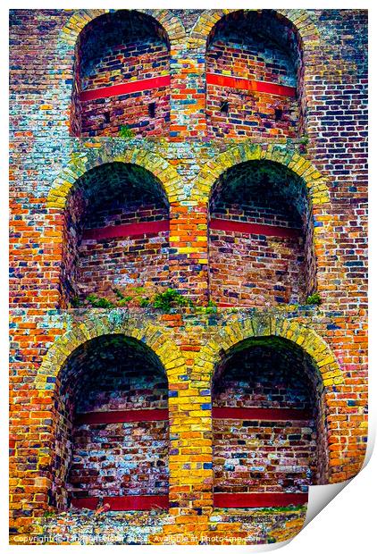 Coloured Arches on Moira Furnace Print by Ian Donaldson