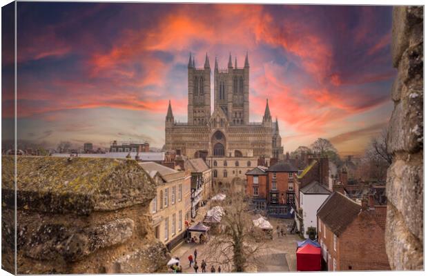 Lincoln Cathedral Gothic Marvel Canvas Print by Steve Smith