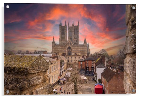 Lincoln Cathedral Gothic Marvel Acrylic by Steve Smith