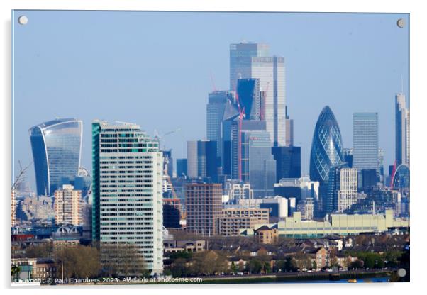 Majestic London Skyline Acrylic by Paul Chambers
