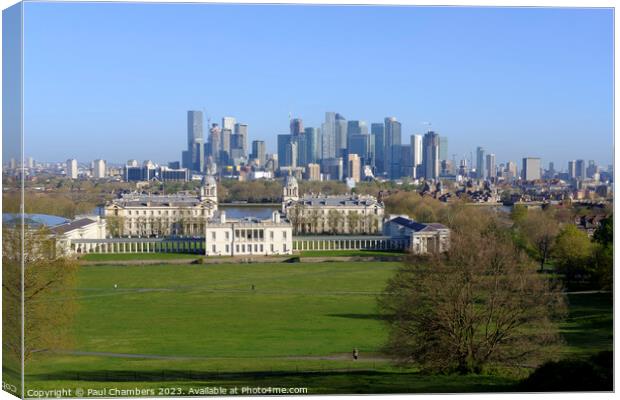 Majesty of Londons Financial District Canvas Print by Paul Chambers