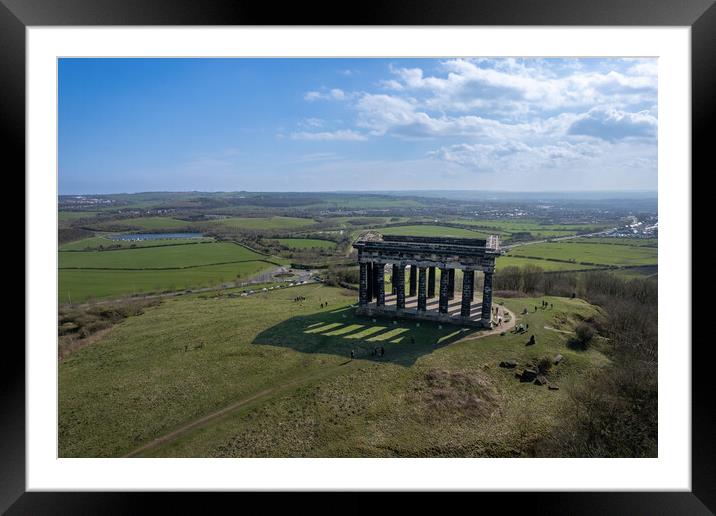 Penshaw Monument Framed Mounted Print by Apollo Aerial Photography