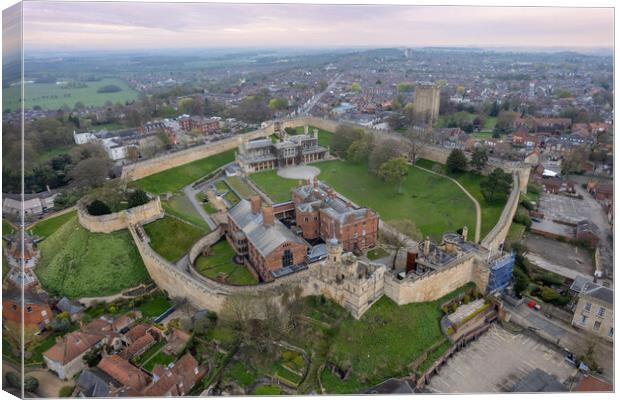 Lincoln Castle Canvas Print by Apollo Aerial Photography