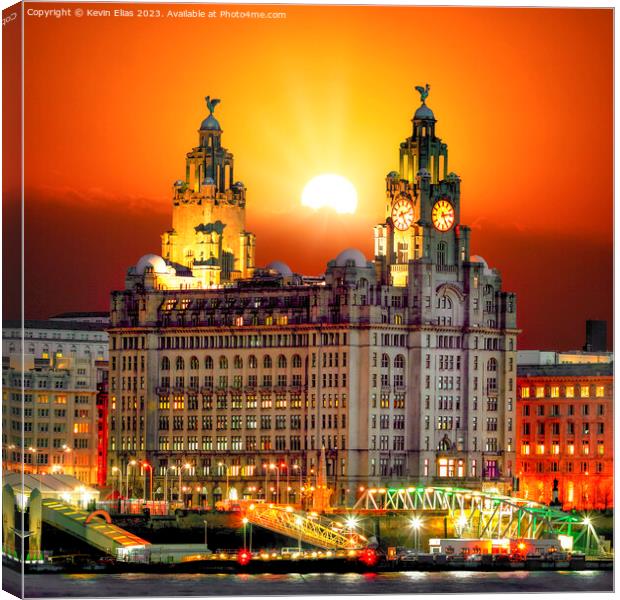 Mersey sunrise Canvas Print by Kevin Elias
