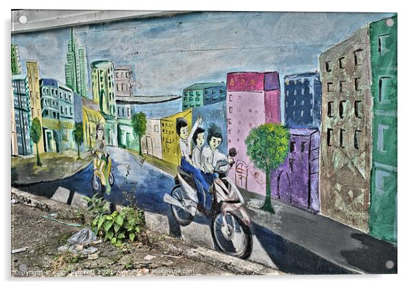 Saigon ( Ho Chi Minh City ) wall art. Vietnam Acrylic by Kevin Plunkett