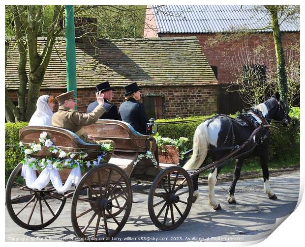 Wedding carriages 1940s Print by Tony Williams. Photography email tony-williams53@sky.com