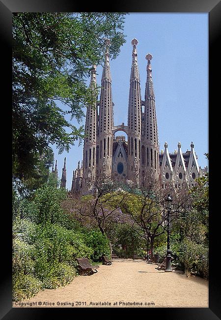 La Sagrada Familia Framed Print by Alice Gosling