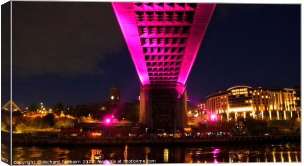 Under The Tyne Bridge Canvas Print by Richard Fairbairn