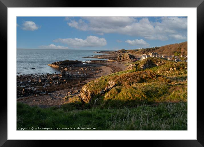 Dunure Harbour South Ayrshire Scotland on the coast of Fifth  Framed Mounted Print by Holly Burgess