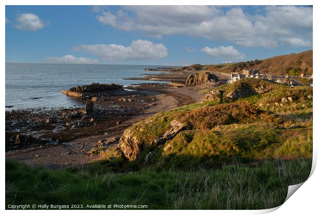 Dunure Harbour South Ayrshire Scotland on the coast of Fifth  Print by Holly Burgess