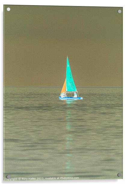 Sailing on a calm afternoon Acrylic by Rory Hailes