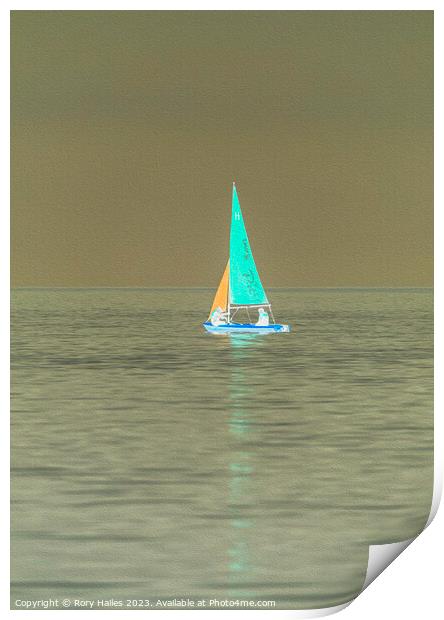 Sailing on a calm afternoon Print by Rory Hailes