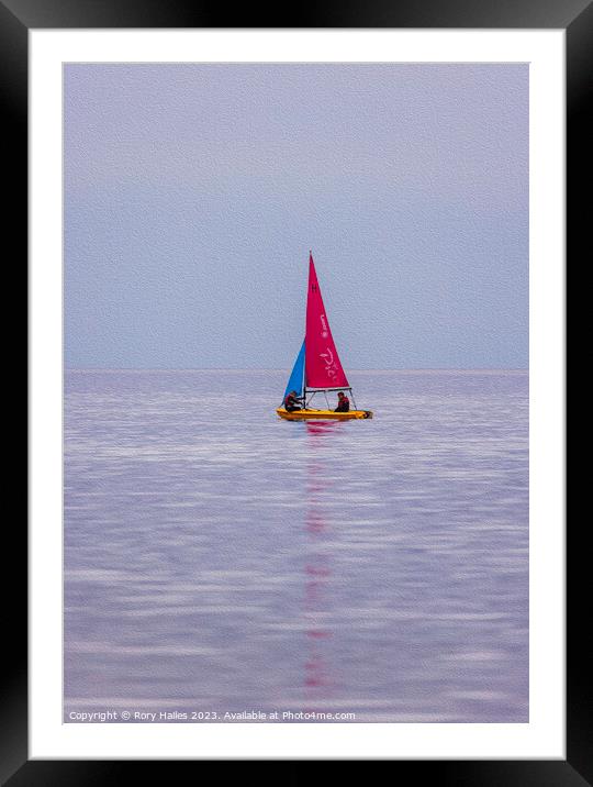 Sailing on a calm afternoon Framed Mounted Print by Rory Hailes