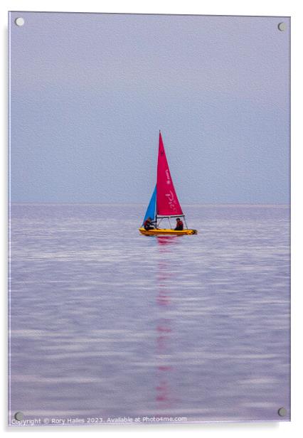 Sailing on a calm afternoon Acrylic by Rory Hailes