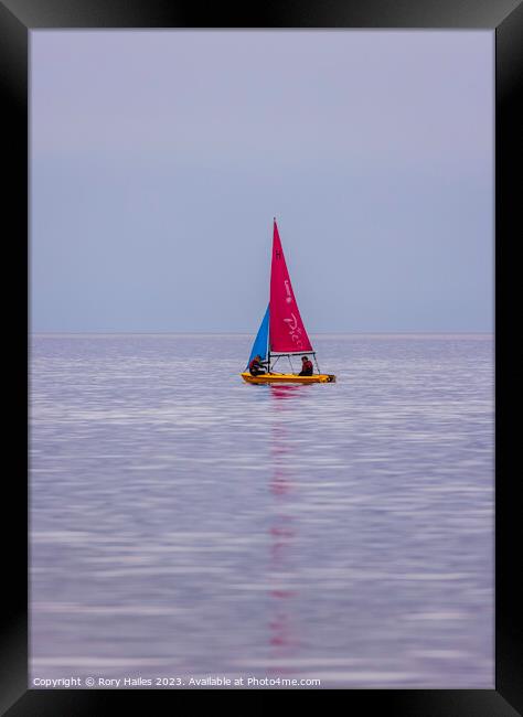 Sailing on a calm afternoon Framed Print by Rory Hailes