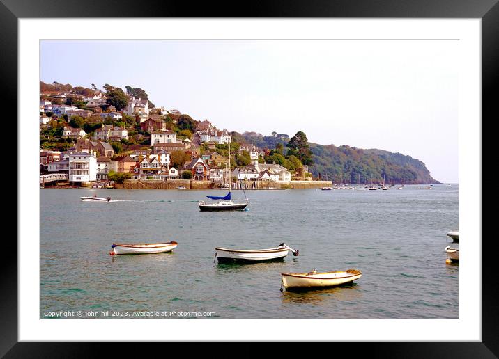 River Dart estuary, Dartmouth, Devon, UK. Framed Mounted Print by john hill