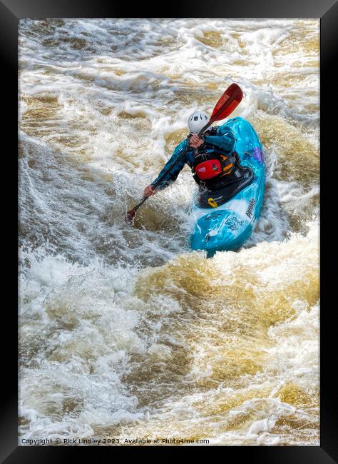 White Water Llangollen Framed Print by Rick Lindley