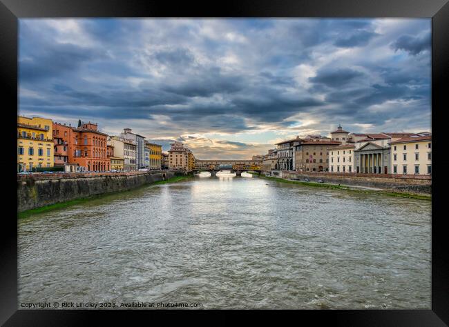 Ponte Vecchio Florence Framed Print by Rick Lindley