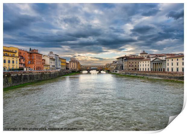 Ponte Vecchio Florence Print by Rick Lindley
