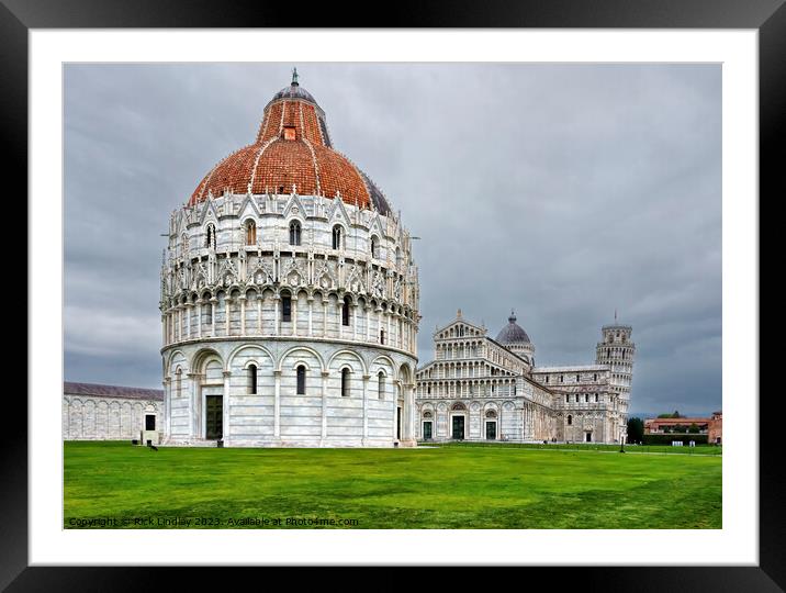 Piazza dei Miracoli Framed Mounted Print by Rick Lindley