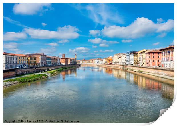 Arno River Pisa Print by Rick Lindley