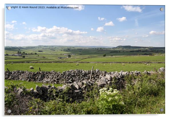 Derbyshire Landscape Wardlow Acrylic by Kevin Round