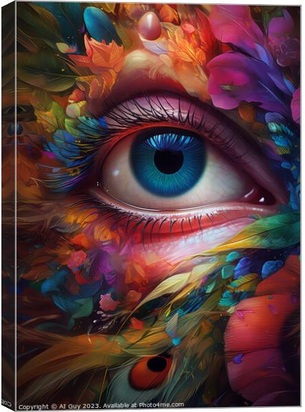 Abstract Colourful Eye Macro Canvas Print by Craig Doogan Digital Art
