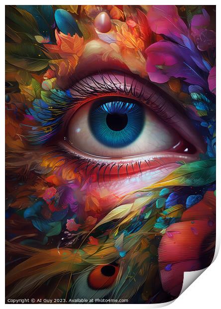 Abstract Colourful Eye Macro Print by Craig Doogan Digital Art