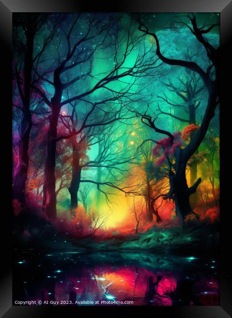 Rainbow Forest Art Framed Print by Craig Doogan Digital Art