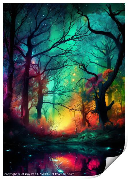 Rainbow Forest Art Print by Craig Doogan Digital Art