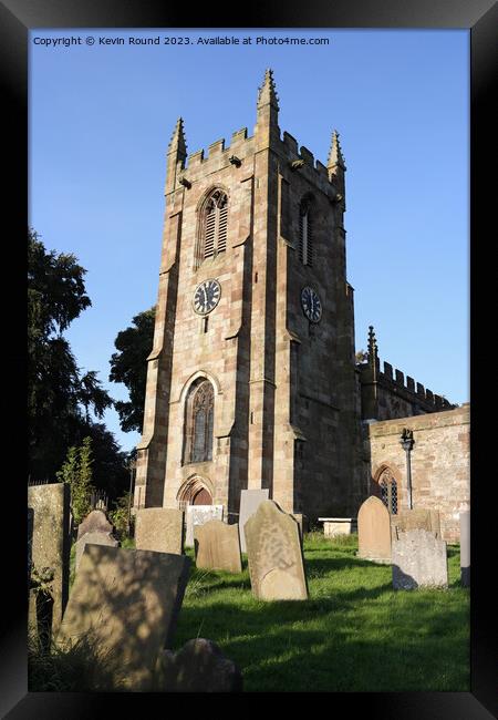 Hartington church building  Framed Print by Kevin Round