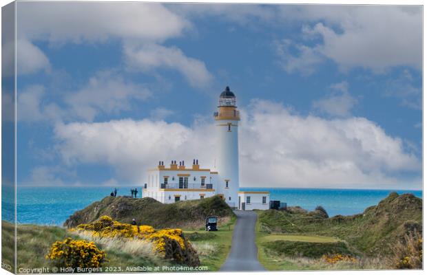 'Turnberry Lighthouse: A Scottish Coastal Beacon' Canvas Print by Holly Burgess