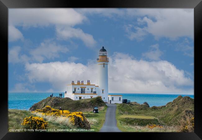 'Turnberry Lighthouse: A Scottish Coastal Beacon' Framed Print by Holly Burgess