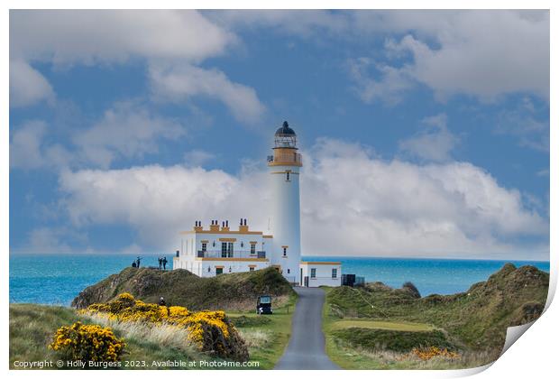 'Turnberry Lighthouse: A Scottish Coastal Beacon' Print by Holly Burgess