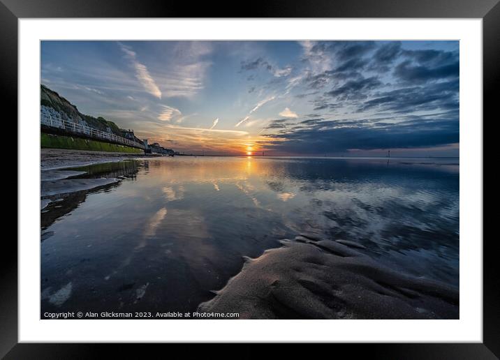 A lovely night at the beach  Framed Mounted Print by Alan Glicksman
