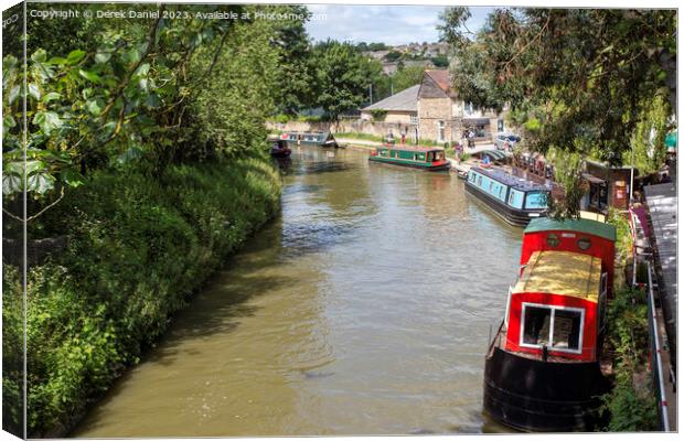 Exploring the Serenity of Kennet and Avon Canal Canvas Print by Derek Daniel