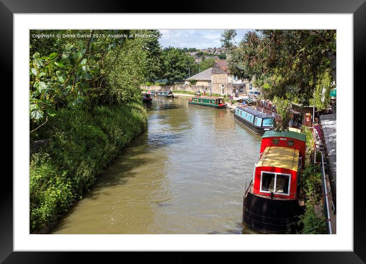 Exploring the Serenity of Kennet and Avon Canal Framed Mounted Print by Derek Daniel