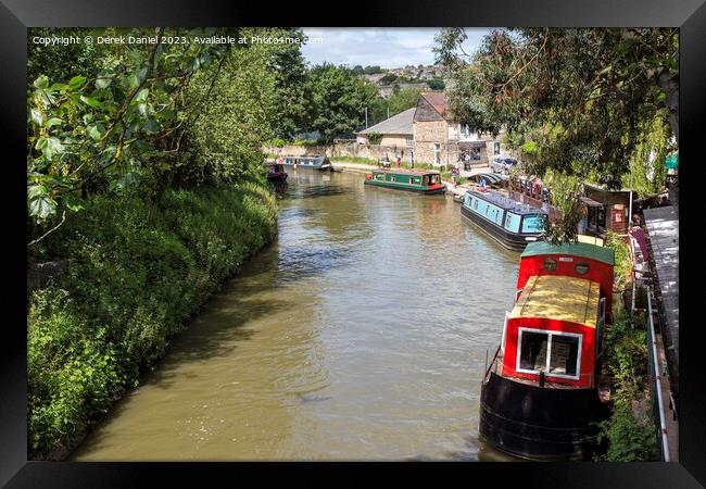 Exploring the Serenity of Kennet and Avon Canal Framed Print by Derek Daniel