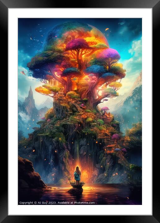 Fantasy Colourful Land Framed Mounted Print by Craig Doogan Digital Art