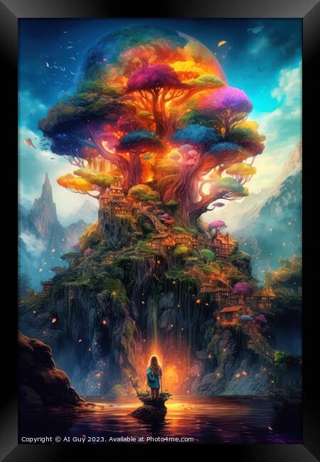 Fantasy Colourful Land Framed Print by Craig Doogan Digital Art