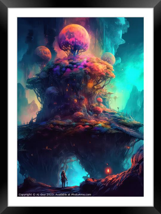 Fantasy Colourful World Framed Mounted Print by Craig Doogan Digital Art