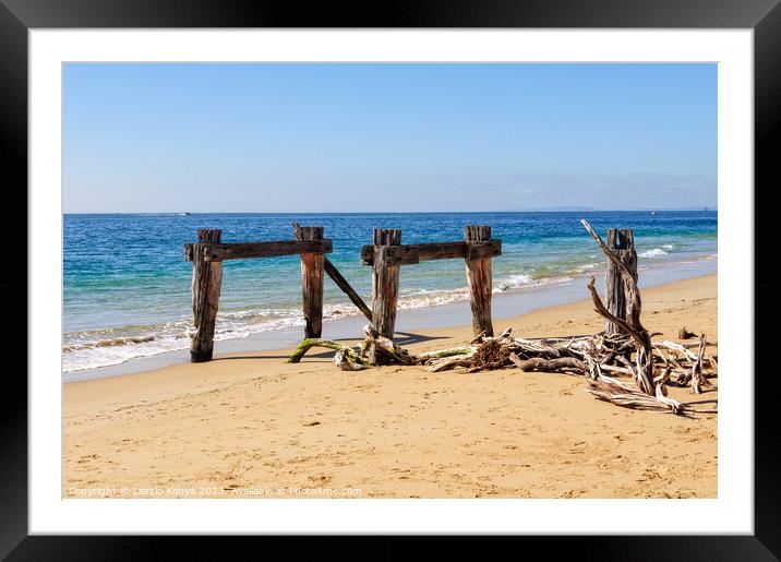 Cattle Jetty - Portsea Framed Mounted Print by Laszlo Konya