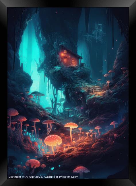 Magic Mushroom House Framed Print by Craig Doogan Digital Art
