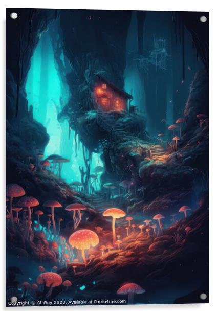 Magic Mushroom House Acrylic by Craig Doogan Digital Art
