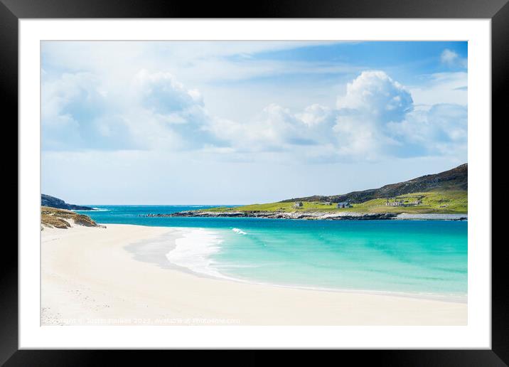 Scarp from Traigh Mheilein, Isle of Harris, Outer Hebrides Framed Mounted Print by Justin Foulkes