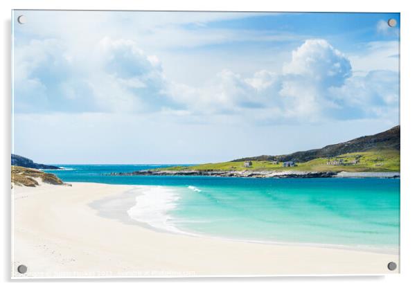 Scarp from Traigh Mheilein, Isle of Harris, Outer Hebrides Acrylic by Justin Foulkes