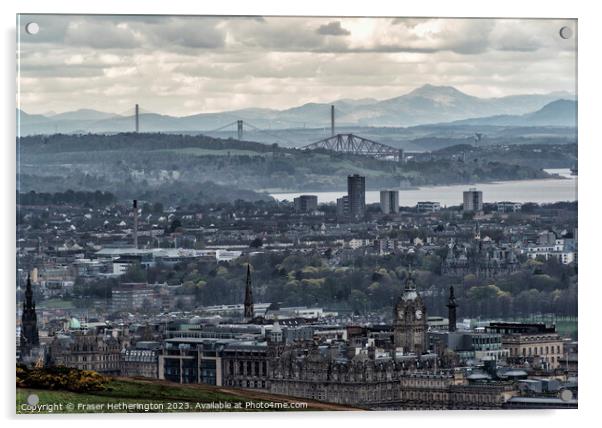 View from Arthur's Seat Acrylic by Fraser Hetherington